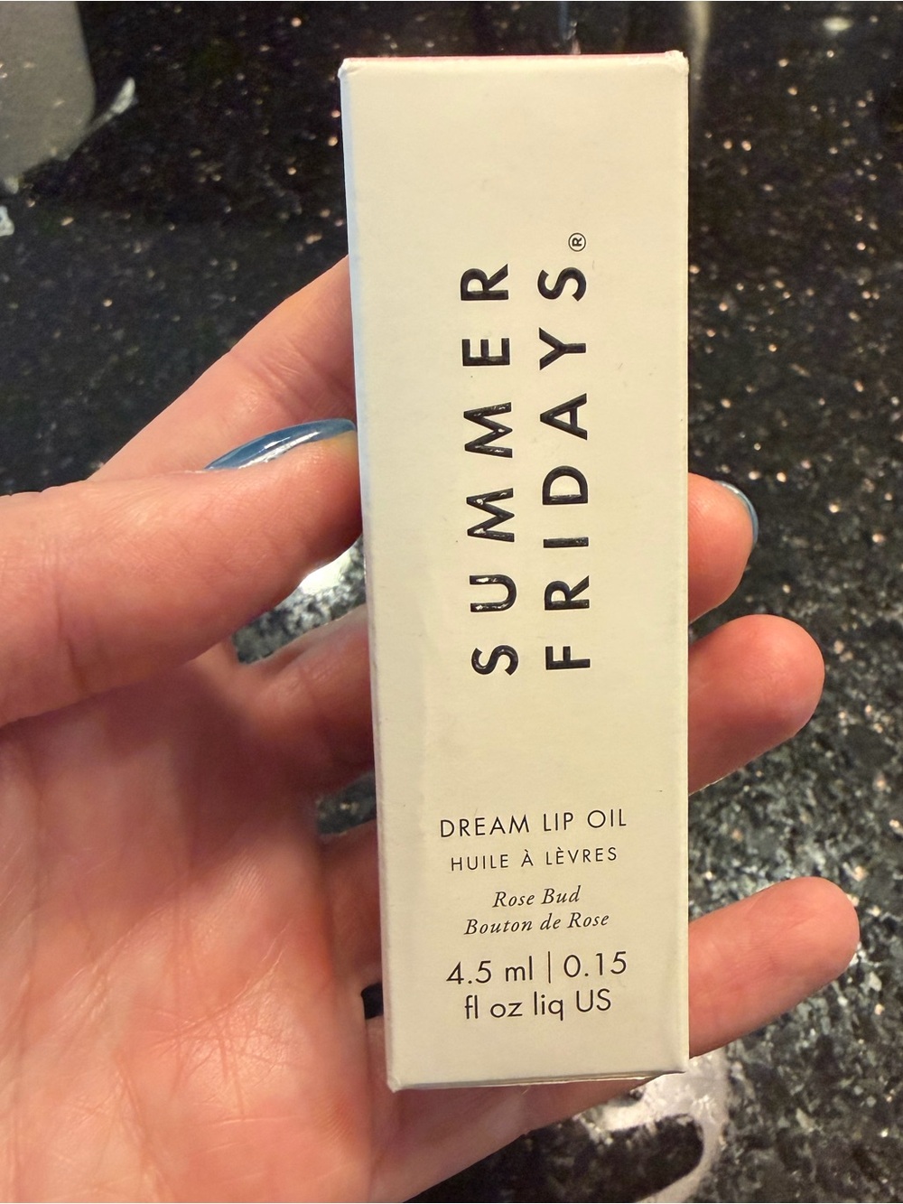 Summer Fridays Dream Lip Oil - Rose Bud (White Box, Black Text)